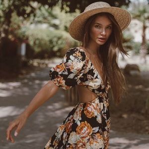 Bardot Floral Mini Dress Size 8 EUC